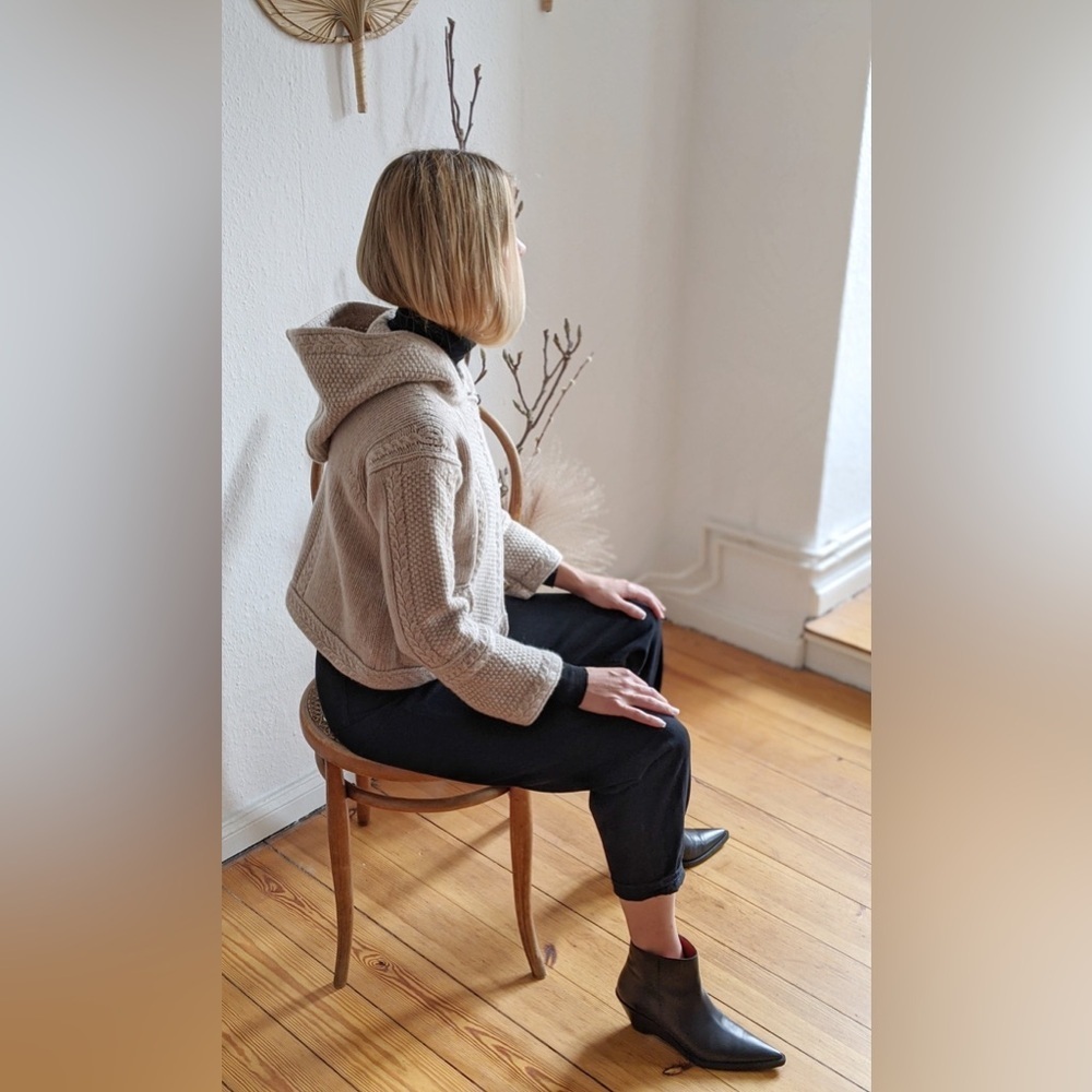 Max Mara Hooded Cardigan flare Hooded Knit Toggle sweater scandi chic ssense co - Picture 6 of 16